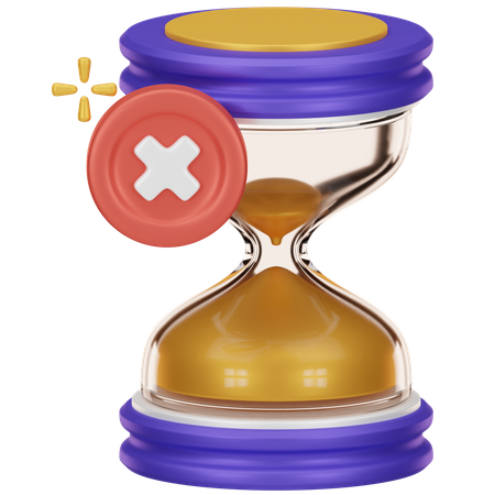 Expired Time Warning 3D Icon  3D Icon