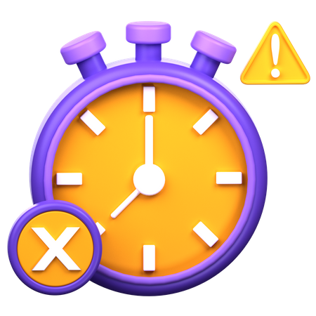 Expired Time Warning  3D Icon