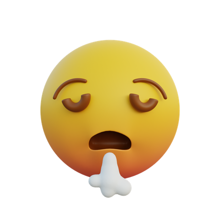 Expirant un soupir  3D Emoji