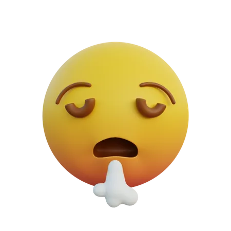 Expirant un soupir  3D Emoji