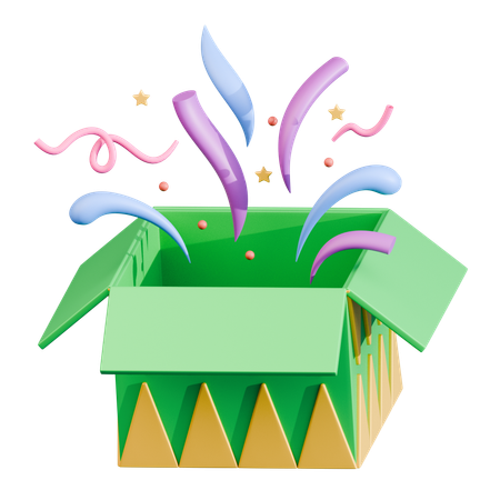 Explodierende Party-Geschenkbox  3D Icon