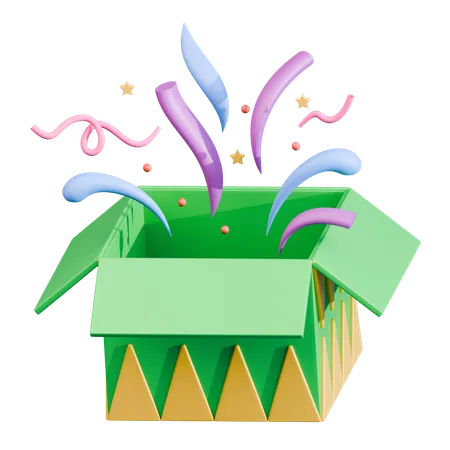 Explodierende Party-Geschenkbox  3D Icon