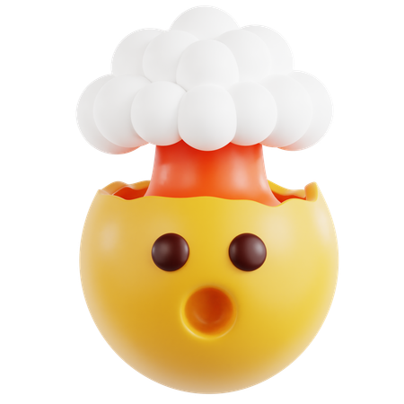Explodierender Kopf  3D Icon