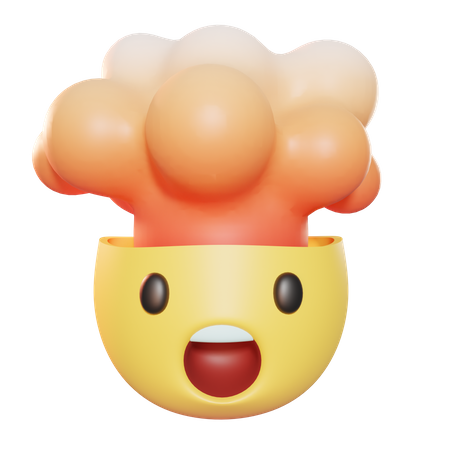 Explodierender Kopf  3D Icon