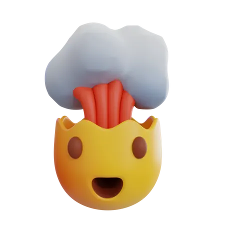 Explodierender Kopf-Emoji  3D Icon