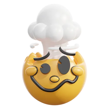 Exploding head 2  3D Icon