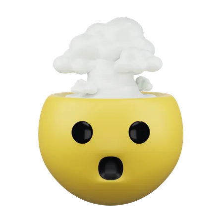 Exploding head  3D Icon