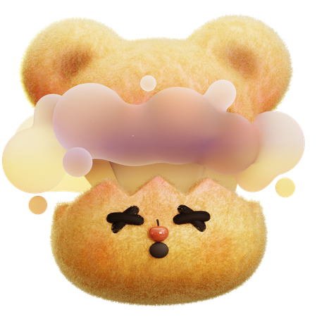 Exploding Head Bear  3D Icon