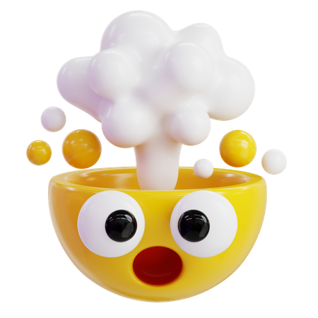 Exploding Head Emoji  3D Icon