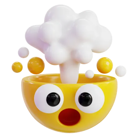Exploding Head Emoji  3D Icon