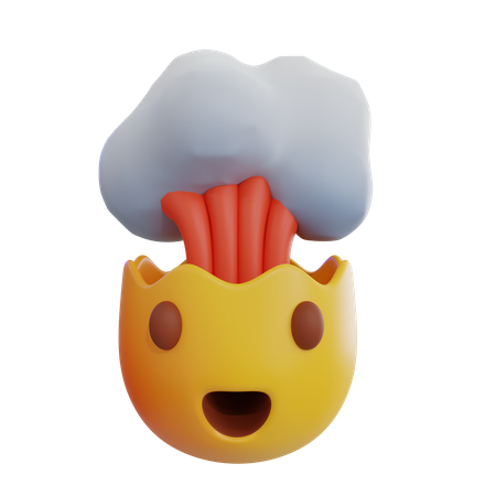 Exploding Head Emoji  3D Icon