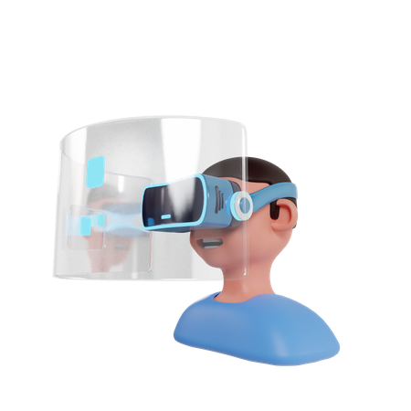 Explorando el mundo virtual  3D Icon