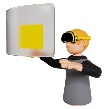 Explorando la realidad virtual  3D Icon