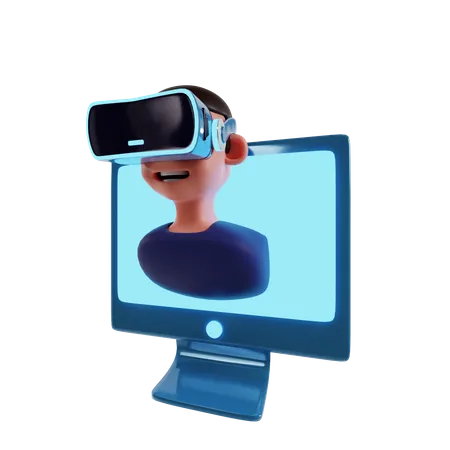 Explore Virtual Reality  3D Icon