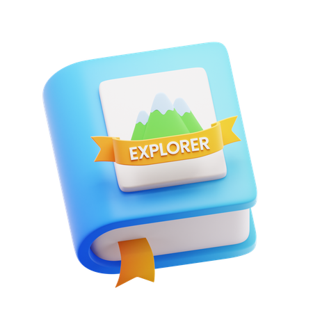 Explorer book  3D Icon