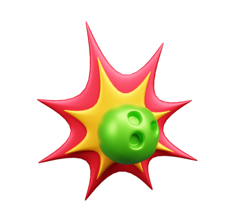 Explosão de boliche  3D Icon