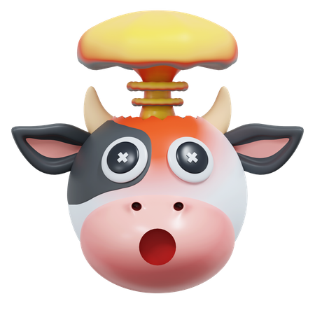 Explosão de cabeça de vaca  3D Icon
