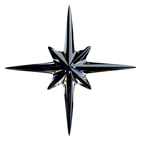 Forma abstrata de explosão de estrela  3D Icon