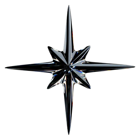 Forma abstrata de explosão de estrela  3D Icon