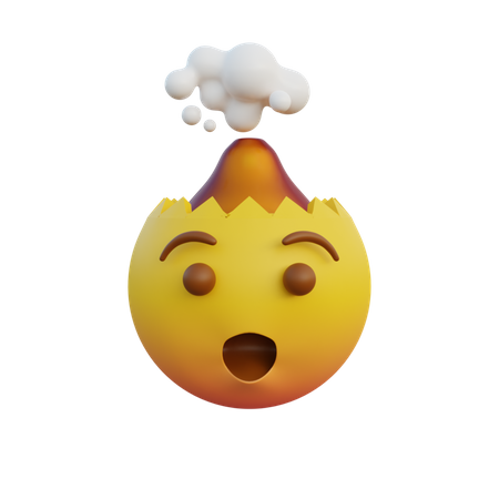 Mente explodida ou explosão na cabeça  3D Emoji
