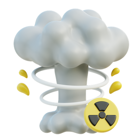 Explosão nuclear  3D Icon