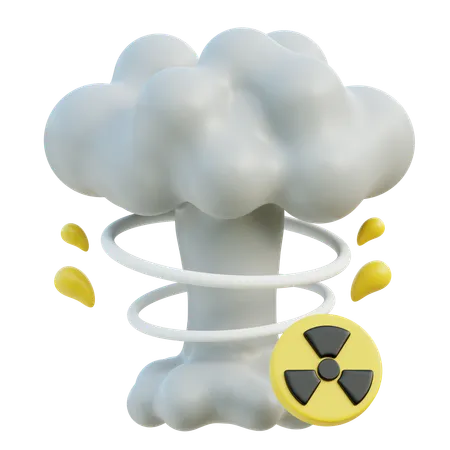 Explosão nuclear  3D Icon