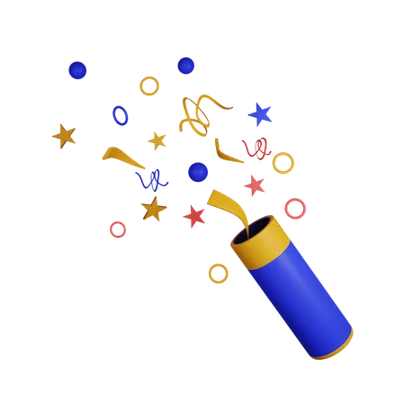 Explosion de confettis  3D Icon