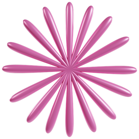 Explosión de forma rosa vibrante  3D Icon