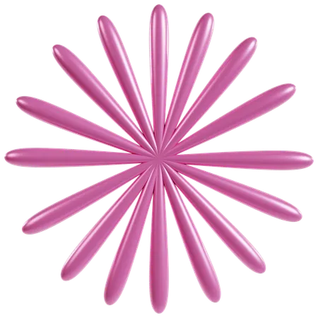 Explosión de forma rosa vibrante  3D Icon