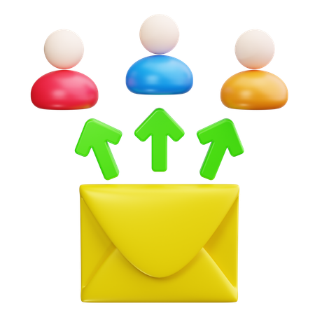 Explosion d'e-mails  3D Icon