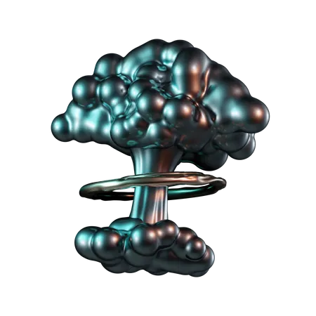 Explosion nucléaire  3D Icon