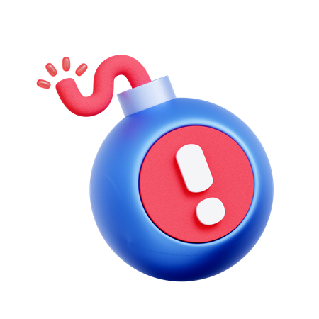 Explosive Risk Warning  3D Icon