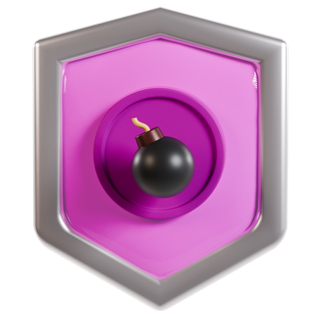 Explosive Shield Game  3D Icon