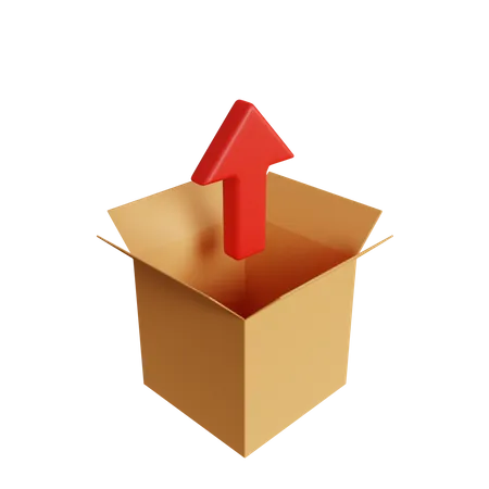 Box With Arrows Upload 3D Icon