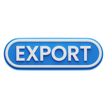 Export Button  3D Icon