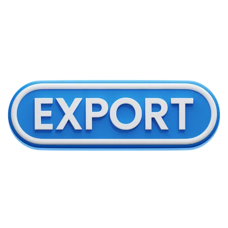 Export Button  3D Icon