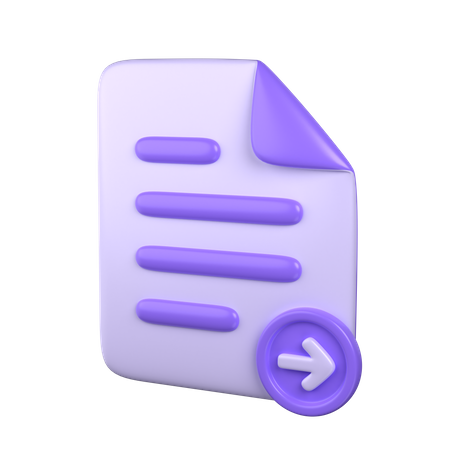 Export Document  3D Icon