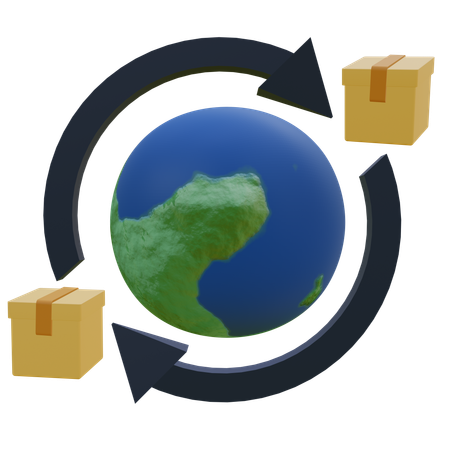Export Import  3D Icon