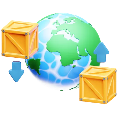 Export Import  3D Icon