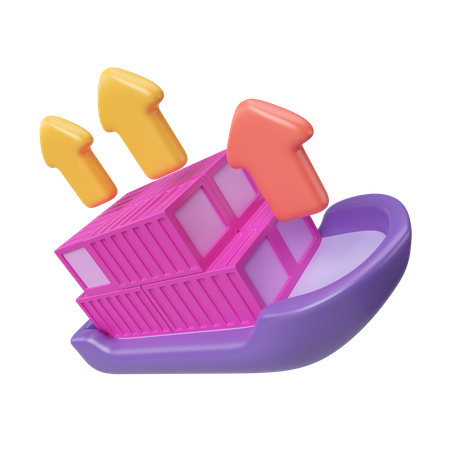 Export Shipping  3D Icon