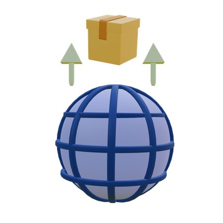 Exportación global  3D Icon