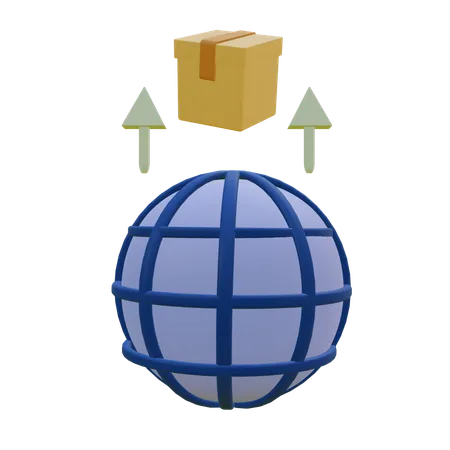 Exportación global  3D Icon