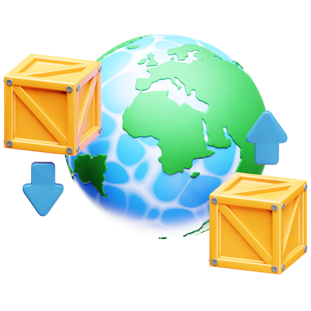 Exporter Importer  3D Icon