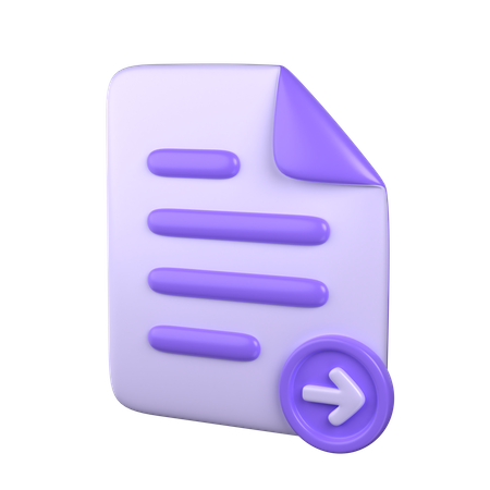 Exportdokument  3D Icon