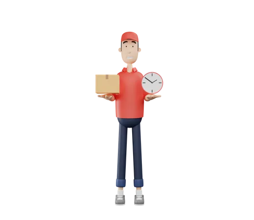 Express courier delivery  3D Illustration