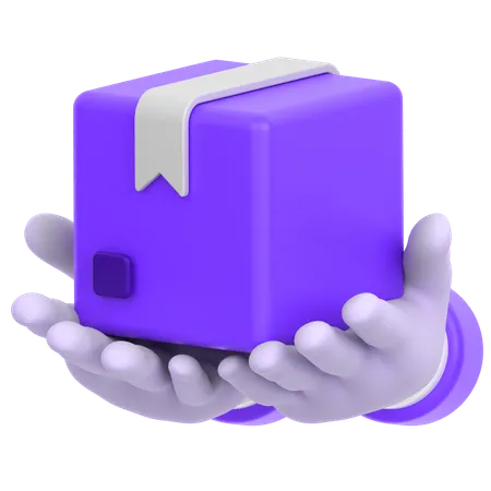 3 D Icon Of Delivering A Package 3D Icon