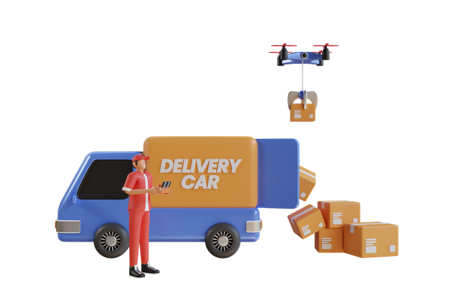 Express Delivery  3D Illustration