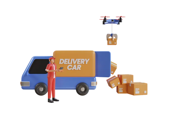 Express Delivery  3D Illustration