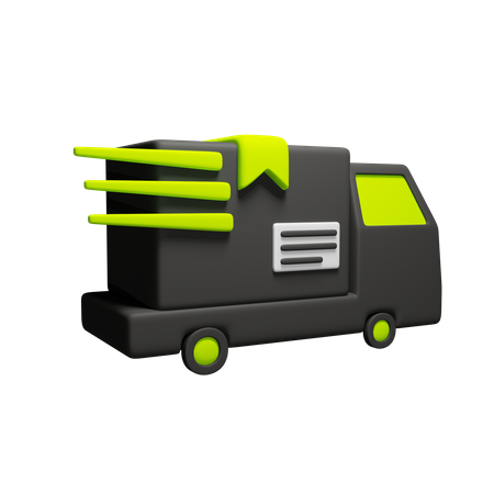 Express Delivery Truck  3D Icon