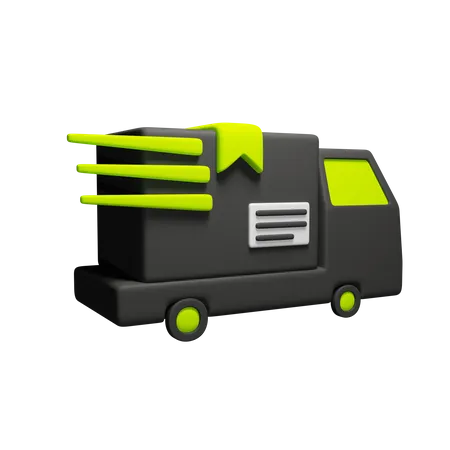 Express Delivery Truck  3D Icon